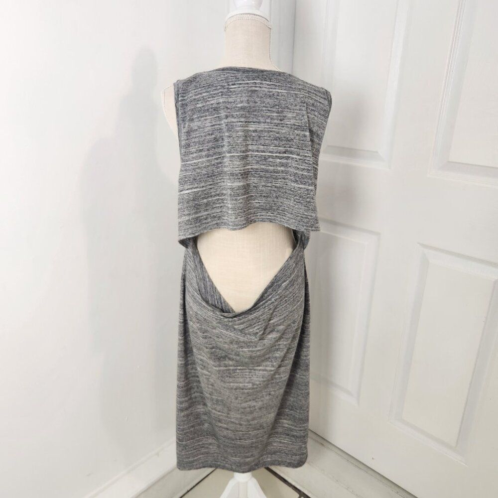 Fabletics Dress Womens XL Gray Space Dye Eileen Midi Open Back Cruise Resort - Picture 13 of 13